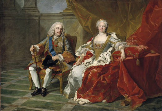 Philip V King of Spain and Isabel Farnese 1743 by Louis-Michel van Loo   Location TBD
